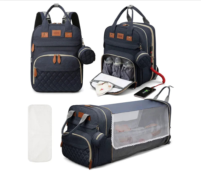 3-in-1 Diaper Bag & Baby Bed
