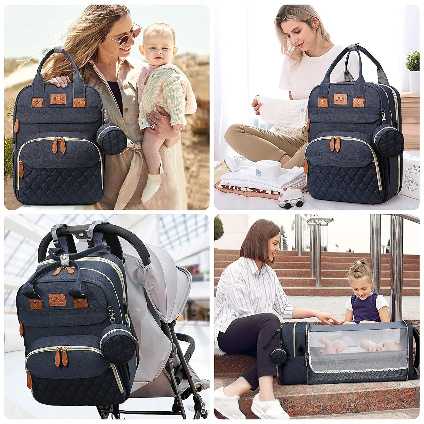3-in-1 Diaper Bag & Baby Bed