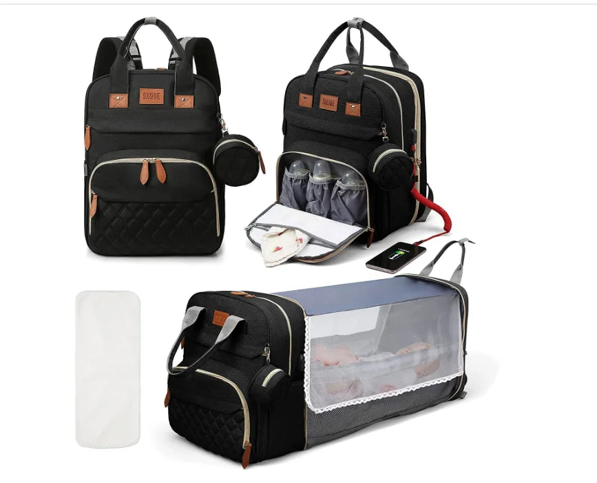 3-in-1 Diaper Bag & Baby Bed