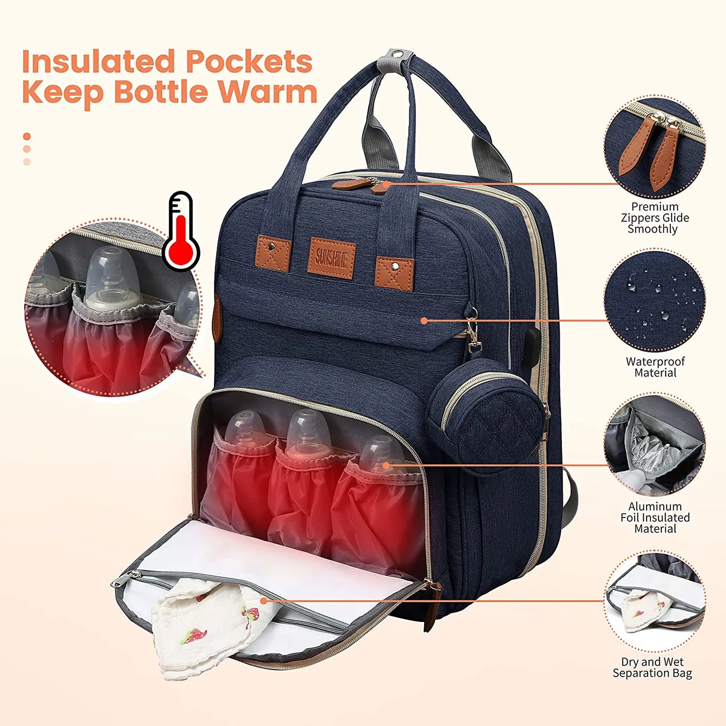 3-in-1 Diaper Bag & Baby Bed