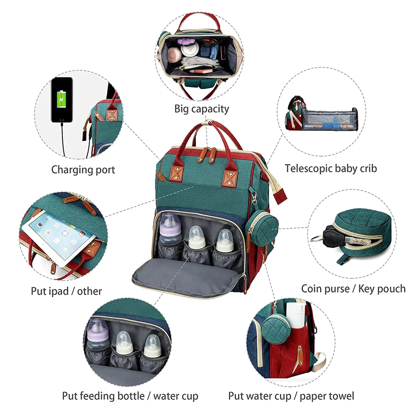 3-in-1 Diaper Bag & Baby Bed