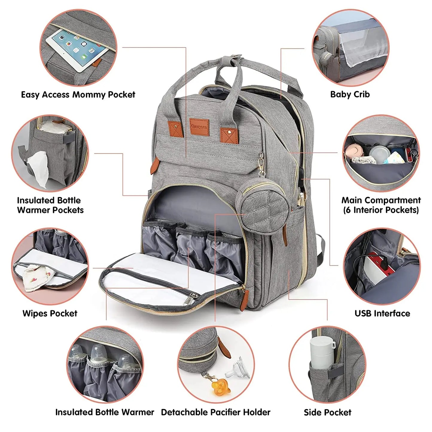 3-in-1 Diaper Bag & Baby Bed
