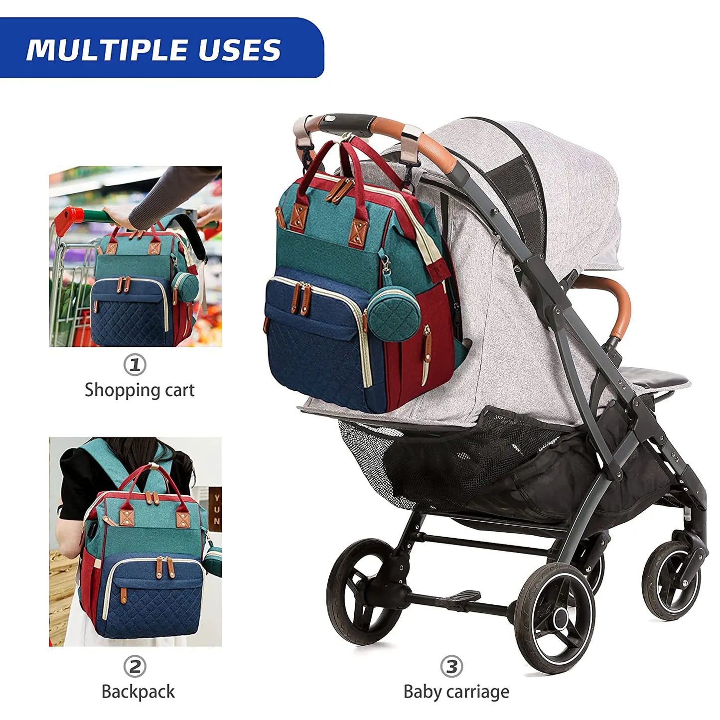 3-in-1 Diaper Bag & Baby Bed