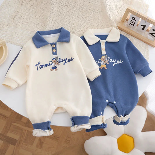 Spring Bear Baby One-piece Jumpsuits 100% Cotton 3 to 24M